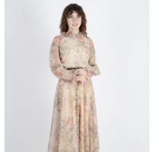 Vintage floral maxi dress